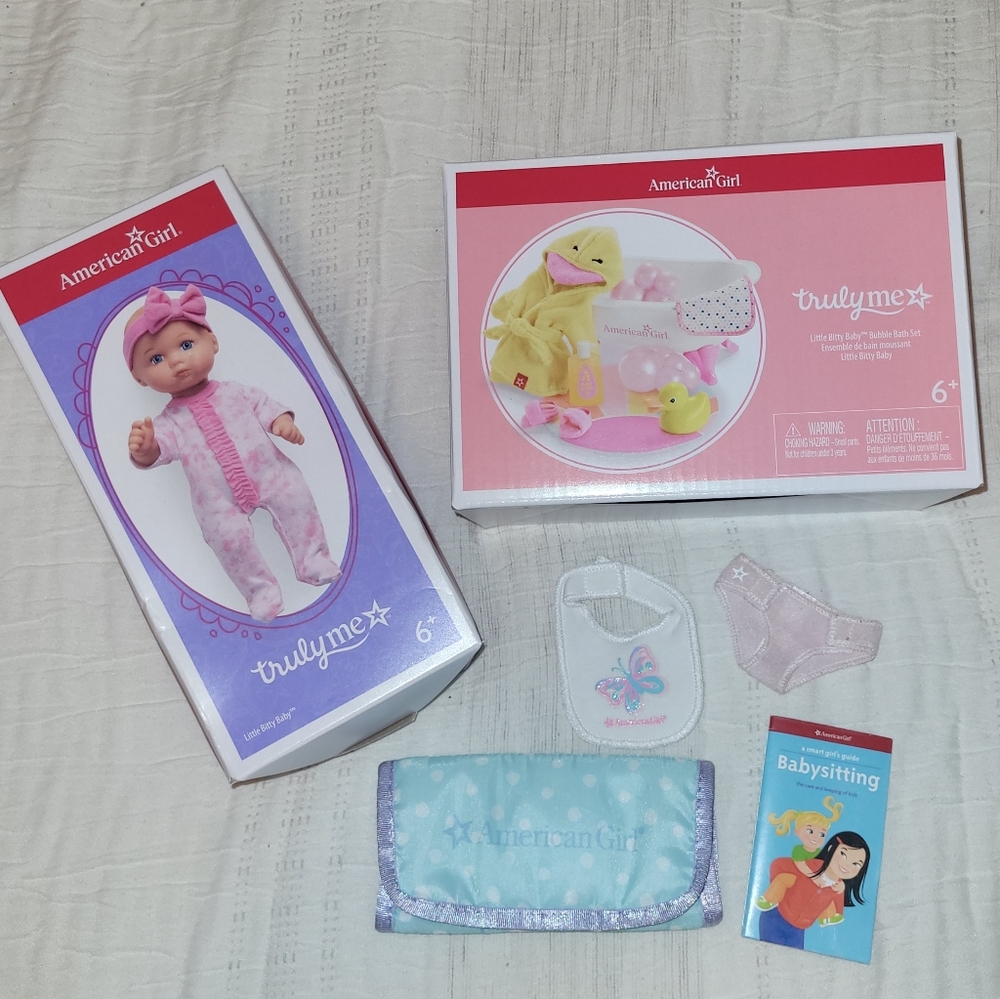 American Girl Little Bitty Baby Lot Doll Bubble Bath, etc NIB